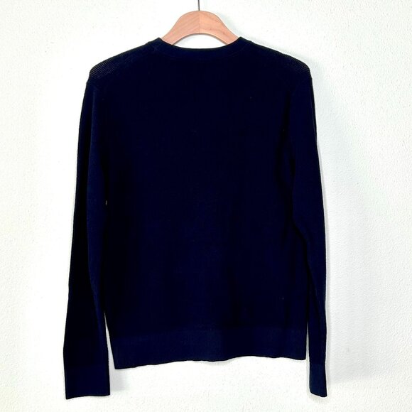 Theory Myhlo Breach Crewneck Sweater Navy Size M - Picture 9 of 10